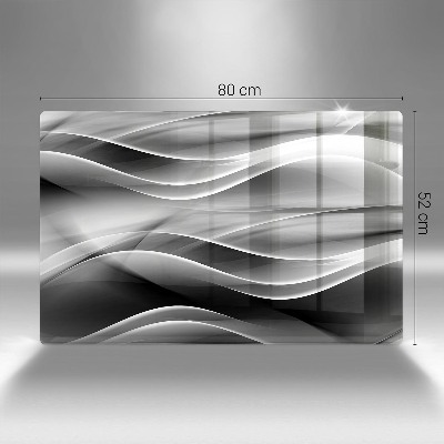 Dessous de bougie rectangulaire Abstraction lignes douces