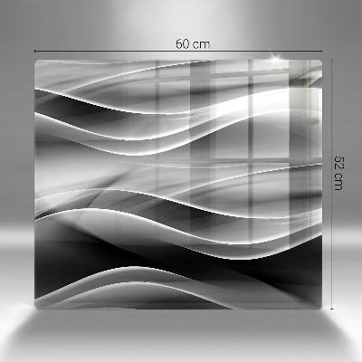 Dessous de bougie rectangulaire Abstraction lignes douces