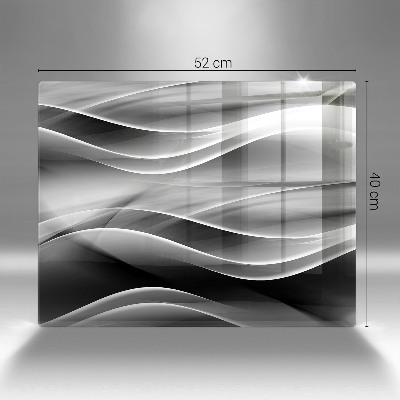 Dessous de bougie rectangulaire Abstraction lignes douces
