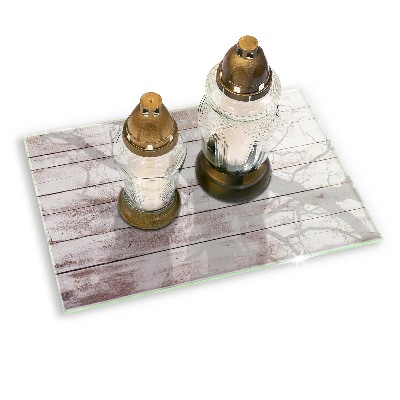 Dessous de bougie rectangulaire Vieilles planches de bois