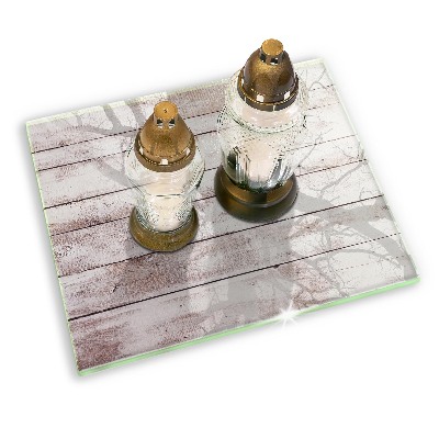Dessous de bougie rectangulaire Vieilles planches de bois