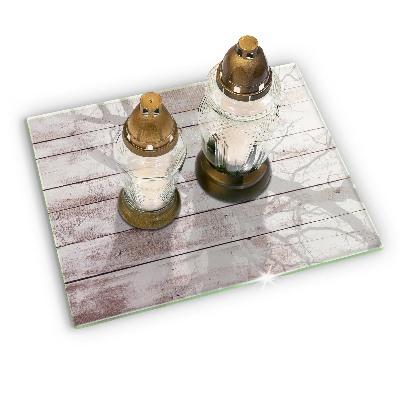 Dessous de bougie rectangulaire Vieilles planches de bois