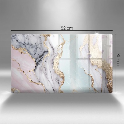 Dessous de bougie rectangulaire Marbre pastel