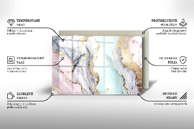 Dessous de bougie rectangulaire Marbre pastel