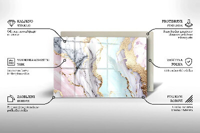 Dessous de bougie rectangulaire Marbre pastel