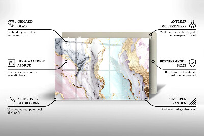 Dessous de bougie rectangulaire Marbre pastel