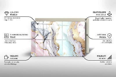 Dessous de bougie rectangulaire Marbre pastel