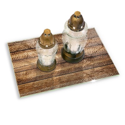 Dessous de bougie rectangulaire Panneaux texturés en bois