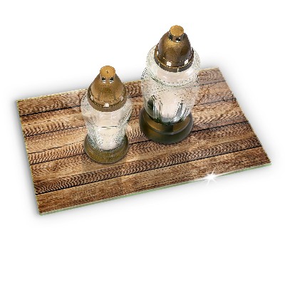 Dessous de bougie rectangulaire Panneaux texturés en bois
