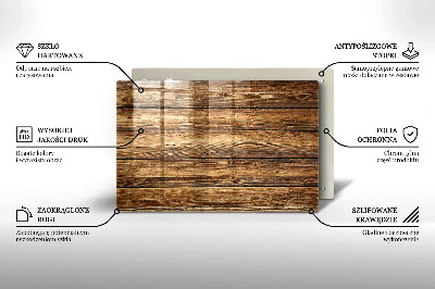 Dessous de bougie rectangulaire Panneaux texturés en bois