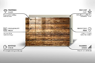 Dessous de bougie rectangulaire Panneaux texturés en bois