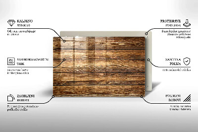 Dessous de bougie rectangulaire Panneaux texturés en bois