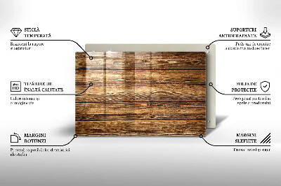 Dessous de bougie rectangulaire Panneaux texturés en bois