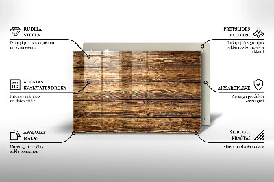 Dessous de bougie rectangulaire Panneaux texturés en bois