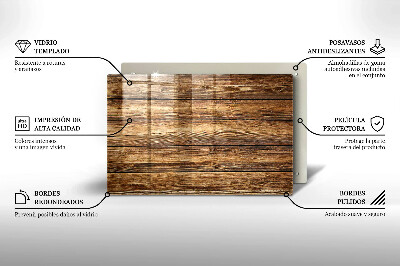 Dessous de bougie rectangulaire Panneaux texturés en bois