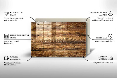 Dessous de bougie rectangulaire Panneaux texturés en bois