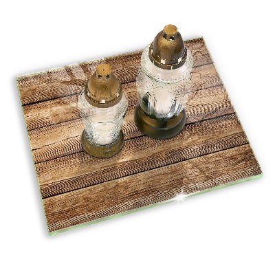 Dessous de bougie rectangulaire Panneaux texturés en bois
