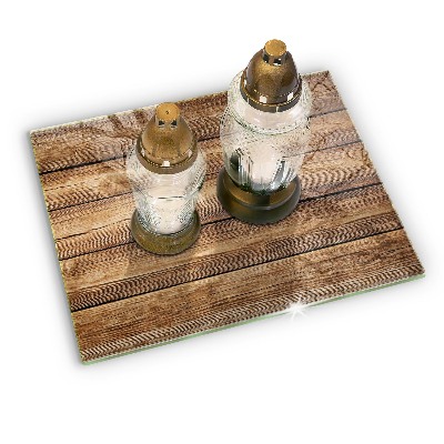 Dessous de bougie rectangulaire Panneaux texturés en bois