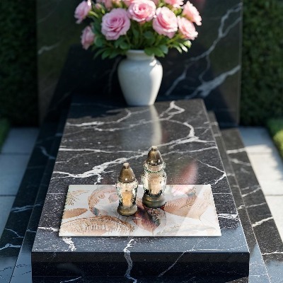 Dessous de bougie rectangulaire Plumes et feuilles bohèmes