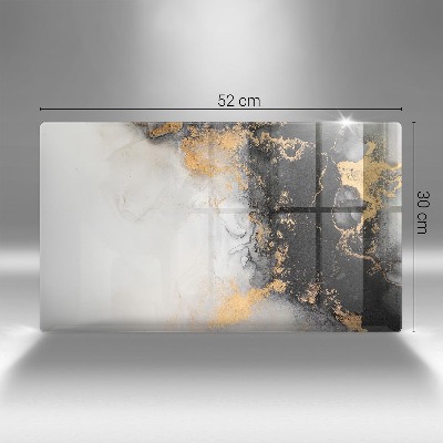 Dessous de bougie rectangulaire Abstraction avec de l'or