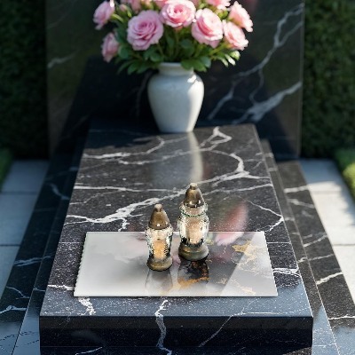 Dessous de bougie rectangulaire Abstraction avec de l'or