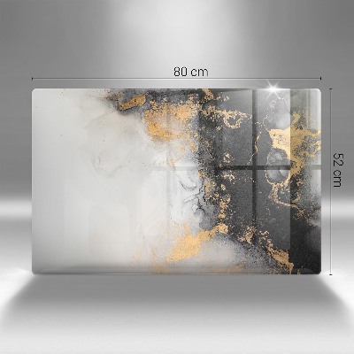Dessous de bougie rectangulaire Abstraction avec de l'or
