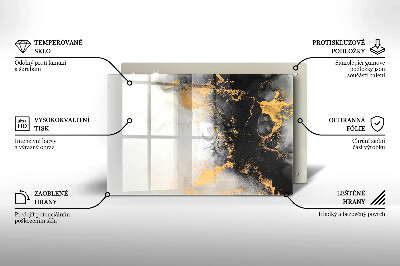 Dessous de bougie rectangulaire Abstraction avec de l'or