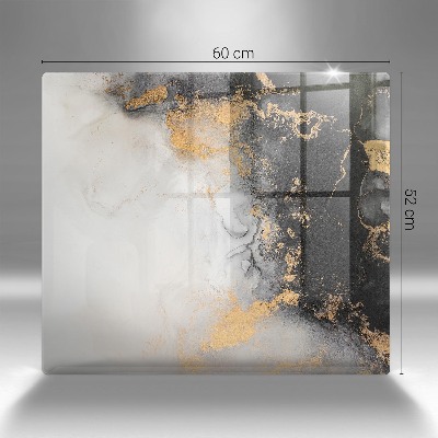 Dessous de bougie rectangulaire Abstraction avec de l'or