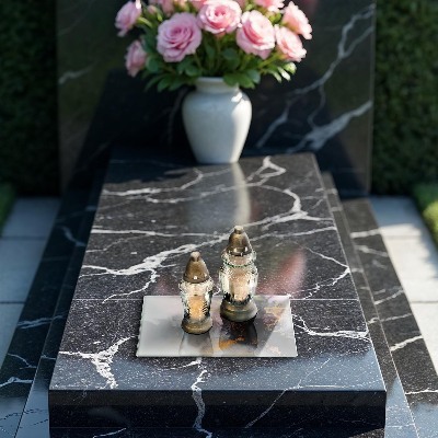 Dessous de bougie rectangulaire Abstraction avec de l'or