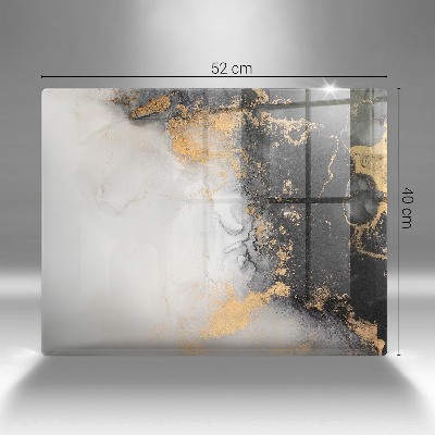 Dessous de bougie rectangulaire Abstraction avec de l'or