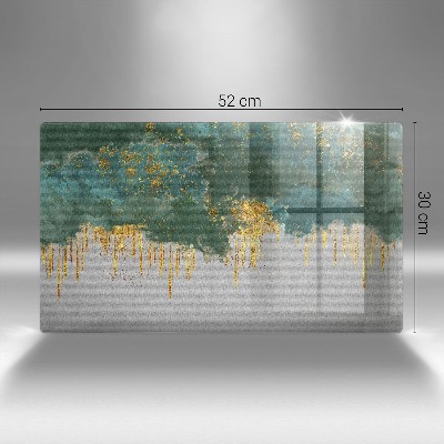 Dessous de bougie rectangulaire Abstraction avec de l'or