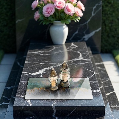 Dessous de bougie rectangulaire Abstraction avec de l'or