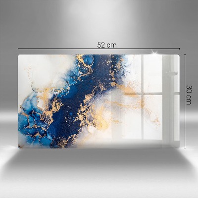 Dessous de bougie rectangulaire Abstraction avec du bleu