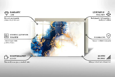 Dessous de bougie rectangulaire Abstraction avec du bleu