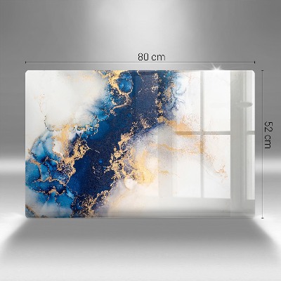 Dessous de bougie rectangulaire Abstraction avec du bleu