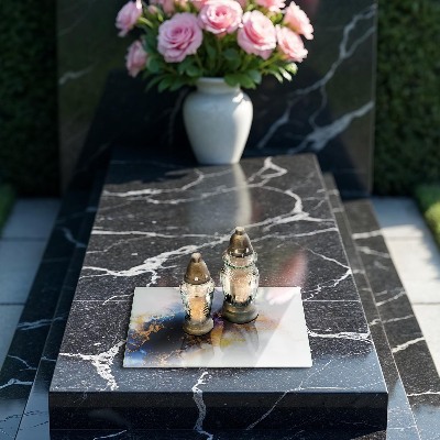 Dessous de bougie rectangulaire Abstraction avec du bleu