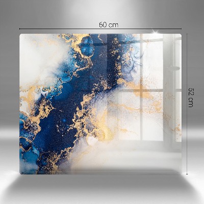 Dessous de bougie rectangulaire Abstraction avec du bleu