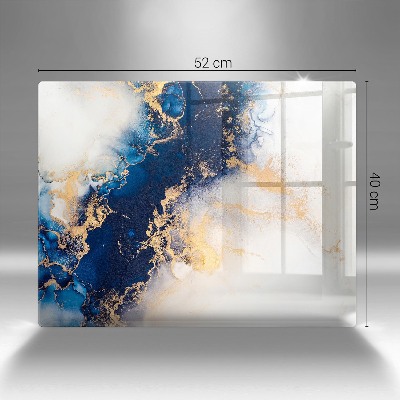 Dessous de bougie rectangulaire Abstraction avec du bleu