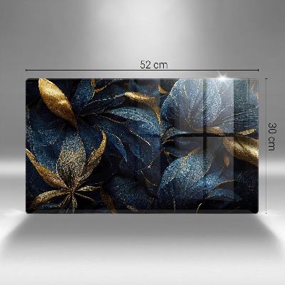 Dessous de bougie rectangulaire Feuilles décoratives avec de l'or