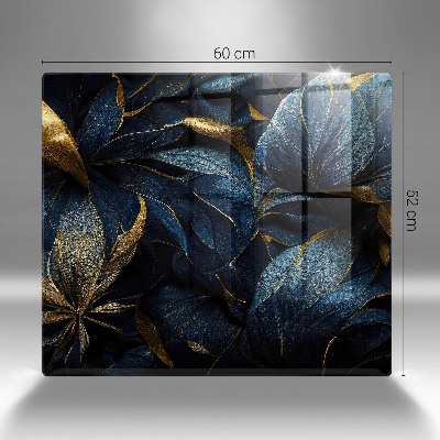 Dessous de bougie rectangulaire Feuilles décoratives avec de l'or