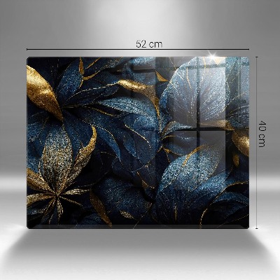 Dessous de bougie rectangulaire Feuilles décoratives avec de l'or