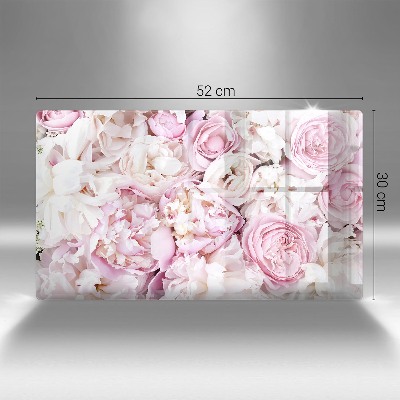 Dessous de bougie rectangulaire Bouquet de pivoines