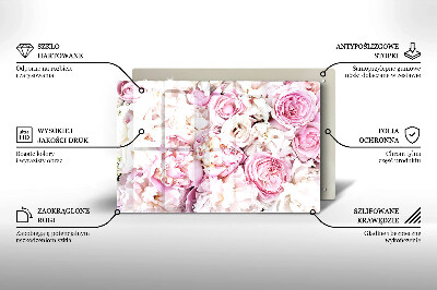 Dessous de bougie rectangulaire Bouquet de pivoines