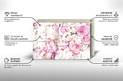 Dessous de bougie rectangulaire Bouquet de pivoines