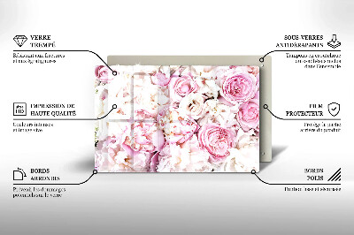 Dessous de bougie rectangulaire Bouquet de pivoines