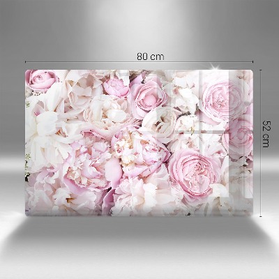 Dessous de bougie rectangulaire Bouquet de pivoines