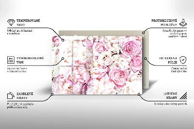 Dessous de bougie rectangulaire Bouquet de pivoines