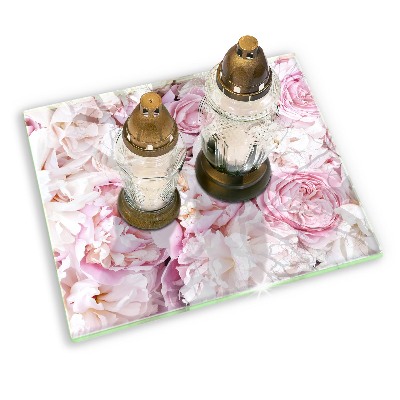 Dessous de bougie rectangulaire Bouquet de pivoines