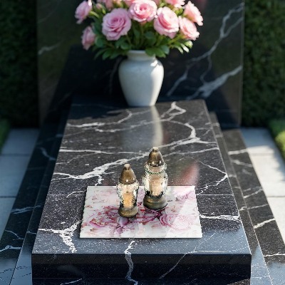 Dessous de bougie rectangulaire Bouquet de pivoines