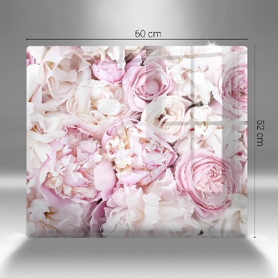 Dessous de bougie rectangulaire Bouquet de pivoines